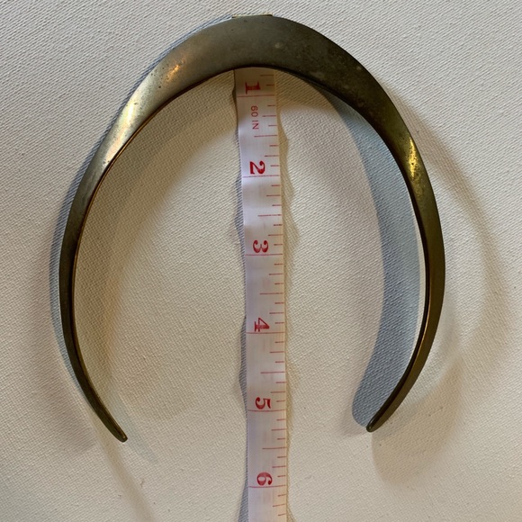 Very sleek vintage brass choker necklace - Picture 7 of 10